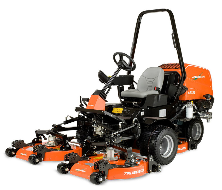 Jacobsen Turf Mowers - Robust, powerful, productive, with a quality cut.  Find out more about the F407 super-wide ride on reel mower